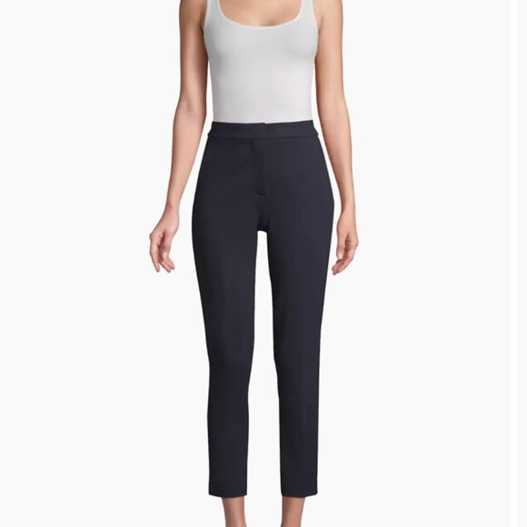 Max Mara Ultramarine Navy Pegno Knit Cropped Ankle Trousers US 8 - Picture 1 of 9